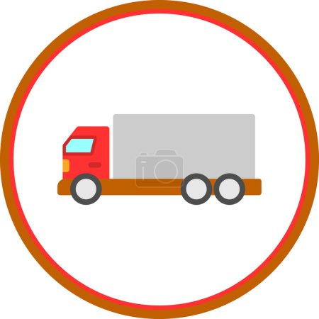 Téléchargez les illustrations : Livraison service camion isolé icône vecteur illustration conception - en licence libre de droit