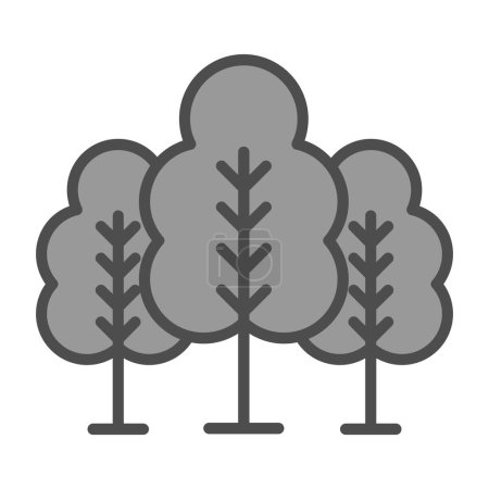Ilustración de Forest icon, vector illustration simple design - Imagen libre de derechos