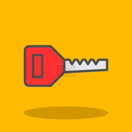 Illustration for Key icon, vector illustration simple design - Royalty Free Image