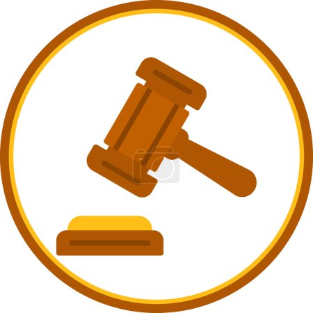 Illustration for Judge gravel. web icon simple illustration - Royalty Free Image