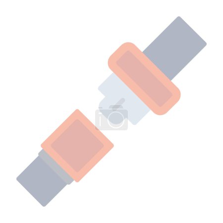 Ilustración de Icono del cinturón de seguridad, ilustración vectorial - Imagen libre de derechos
