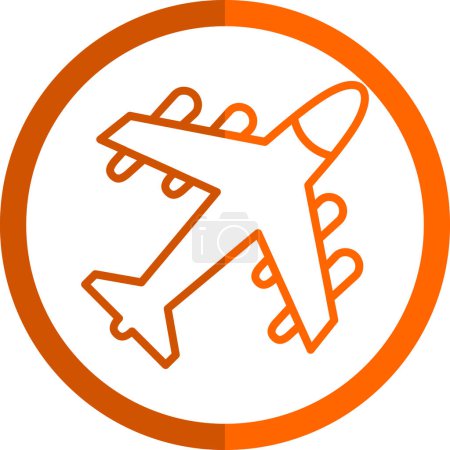 Ilustración de Icono de avión vector ilustración - Imagen libre de derechos