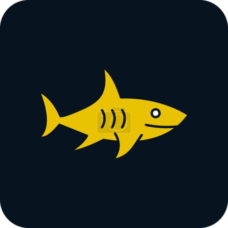 Téléchargez les illustrations : Icône web requin, illustration vectorielle - en licence libre de droit