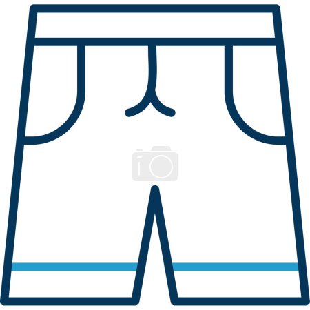 Ilustración de Pantalones cortos icono plano, vector ilustración diseño simple - Imagen libre de derechos
