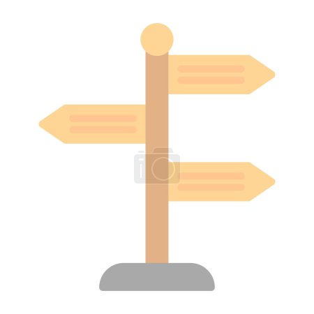 Ilustración de Dirección, icono de la señal. ilustración simple vector - Imagen libre de derechos