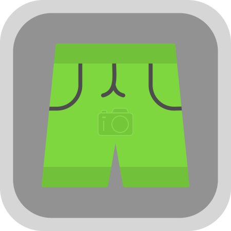 Ilustración de Verde icono Shorts, vector ilustración diseño simple - Imagen libre de derechos