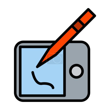 Ilustración de Dibujo icono de la tableta vector ilustración - Imagen libre de derechos
