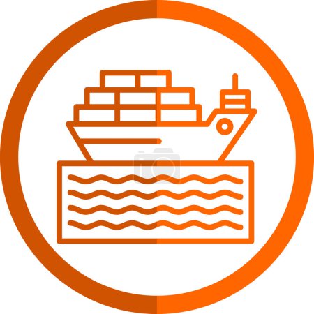 Téléchargez les photos : Cargo icône du navire, illustration vectorielle - en image libre de droit
