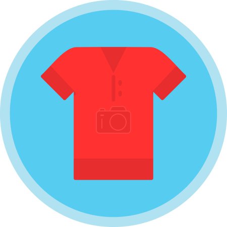 Téléchargez les illustrations : Icône de t-shirt, illustration vectorielle design simple - en licence libre de droit