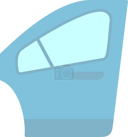 Téléchargez les illustrations : Porte de voiture. icône web illustration simple - en licence libre de droit