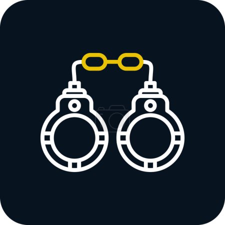 Illustration for Handcuffs icon, vector illustration - Royalty Free Image