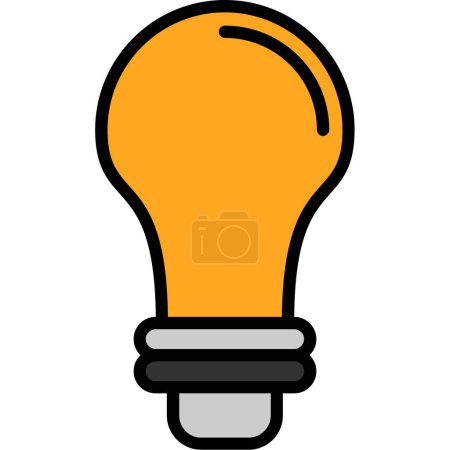 Illustration for Lightbulb flat icon, vector illustration - Royalty Free Image