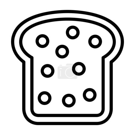Téléchargez les illustrations : Illustration vectorielle de l'icône du pain - en licence libre de droit