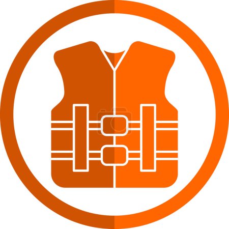 icono del chaleco salvavidas, ilustración vectorial diseño simple