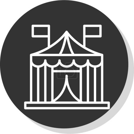 Illustration for Circus tent flat icon simple design illustration - Royalty Free Image