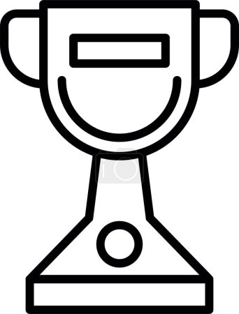 Téléchargez les illustrations : Coupe trophée ligne icône, illustration vectorielle - en licence libre de droit