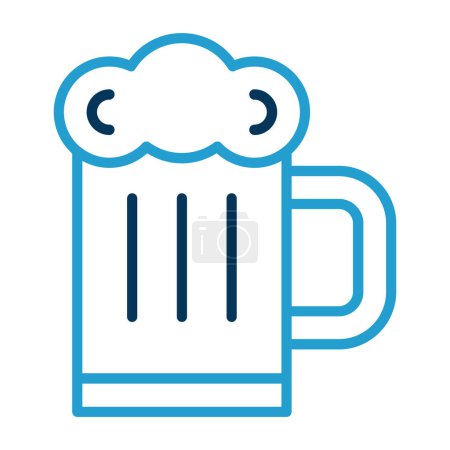 Ilustración de Icono de cerveza, estilo de esquema - Imagen libre de derechos