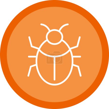Téléchargez les illustrations : Bug ou insecte ou signe antivirus. web design et design mobile - en licence libre de droit