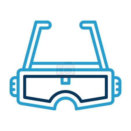Ilustración de Ilustración vectorial del icono de gafas de realidad aumentada - Imagen libre de derechos