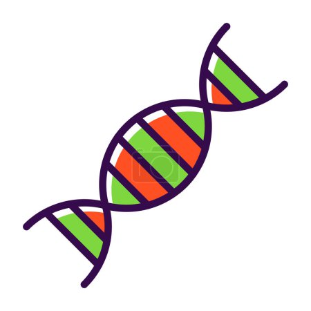 Téléchargez les illustrations : ADN. icône web illustration simple - en licence libre de droit