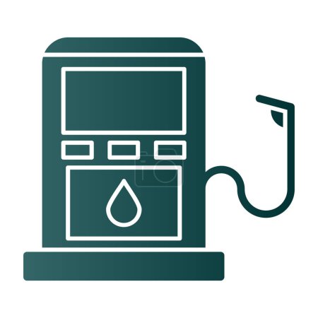 Illustration for Simple flat gas station icon  illustration - Royalty Free Image