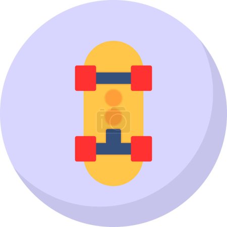 Illustration for Skateboard web icon simple illustration - Royalty Free Image