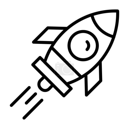 Illustration for Rocket. web icon simple illustration - Royalty Free Image
