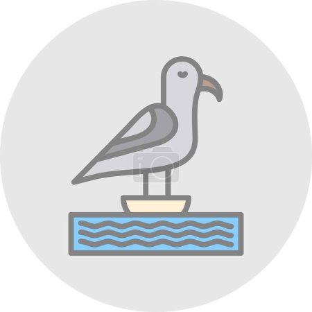 Illustration for Seagull. web icon simple illustration - Royalty Free Image