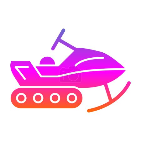 Illustration for Snowmobile vector icon illustration simple design - Royalty Free Image