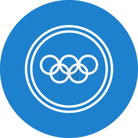 Illustration for Olympic games icon, the five-ringed symbol, vector illustration - Royalty Free Image