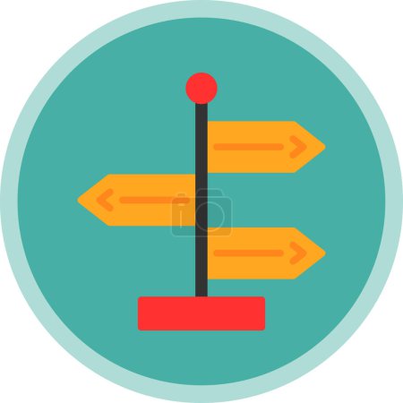Ilustración de Dirección, icono de la señal. ilustración simple vector - Imagen libre de derechos