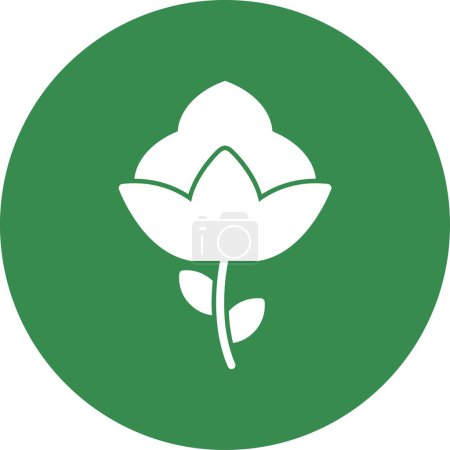 Ilustración de Vector ilustración de icono de flor de algodón - Imagen libre de derechos