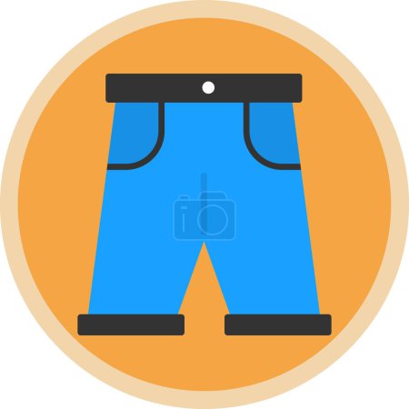 Illustration for Shorts flat icon, vector illustration simple design - Royalty Free Image