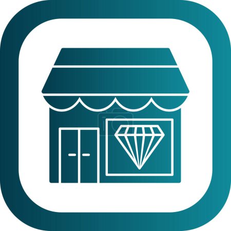 Ilustración de Icono de joyería con diamante, diseño de ilustración vectorial - Imagen libre de derechos