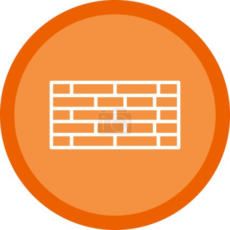 Téléchargez les illustrations : Icône vectorielle de mur, bloc de brique - en licence libre de droit