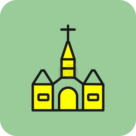 Ilustración de Catedral. icono web ilustración simple - Imagen libre de derechos