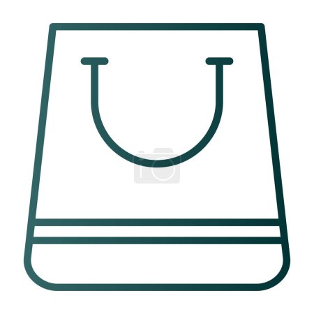 Téléchargez les illustrations : Icône de sac à provisions, illustration vectorielle - en licence libre de droit