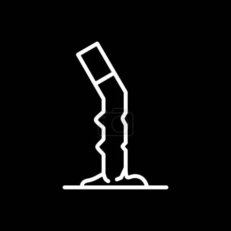 Illustration for Cigarette butt icon vector illustration - Royalty Free Image