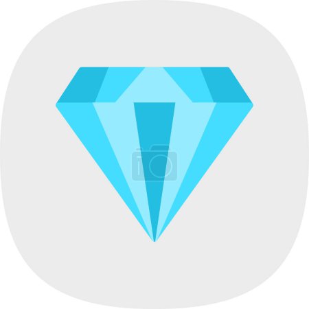 Illustration for Diamond flat icon, vector illustration design - Royalty Free Image