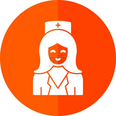 Illustration for Nurse. web icon simple illustration - Royalty Free Image