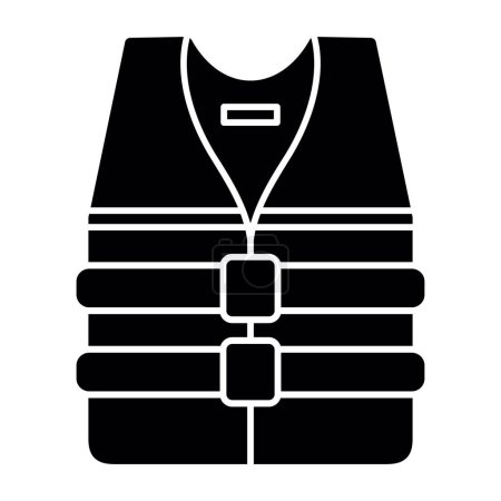 Ilustración de Icono del chaleco salvavidas, ilustración vectorial diseño simple - Imagen libre de derechos