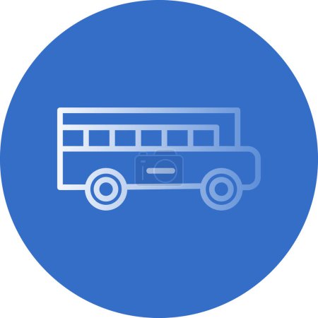 Ilustración de Icono de autobús escolar, ilustración vectorial diseño simple - Imagen libre de derechos