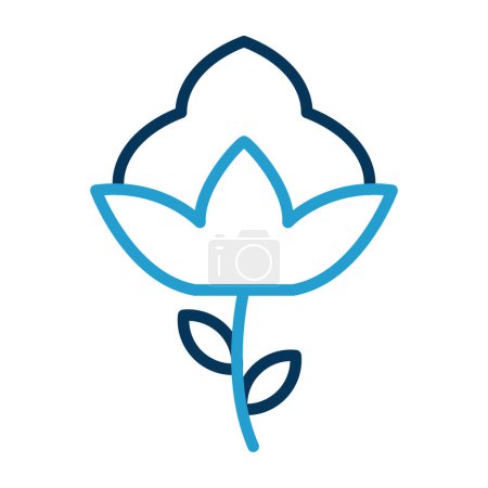 Illustration for Vector illustration of cotton flower icon - Royalty Free Image