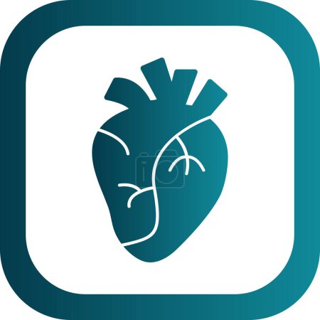 Illustration for Human heart icon, vector illustration simple design - Royalty Free Image