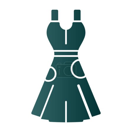 Téléchargez les illustrations : Icône de robe, illustration vectorielle design simple - en licence libre de droit