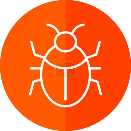 Illustration for Bug or insect or antivirus sign. web design and mobile design - Royalty Free Image