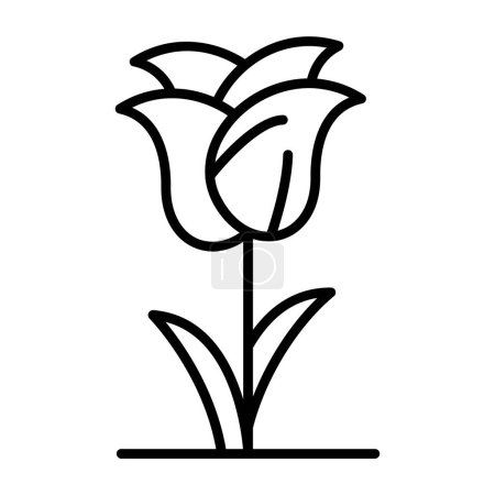 Illustration for Vector illustration of Tulip flower icon - Royalty Free Image