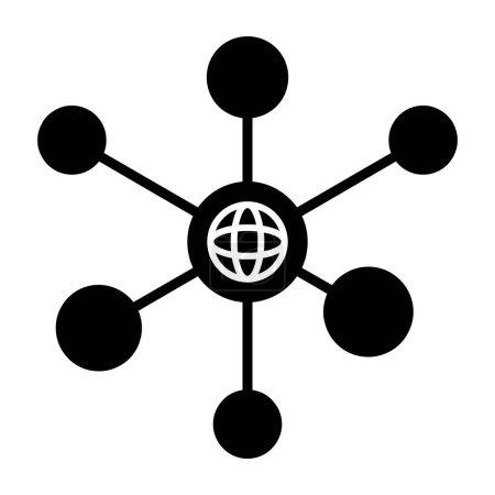 Ilustración de Icono de red, ilustración vectorial diseño simple - Imagen libre de derechos