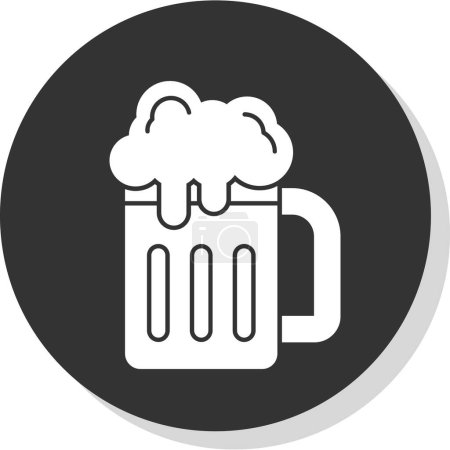 Illustration for Beer icon, outline style - Royalty Free Image