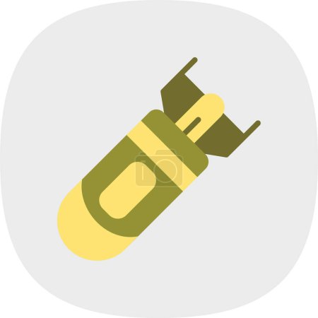Flugzeugbomben-Symbolvektorillustration